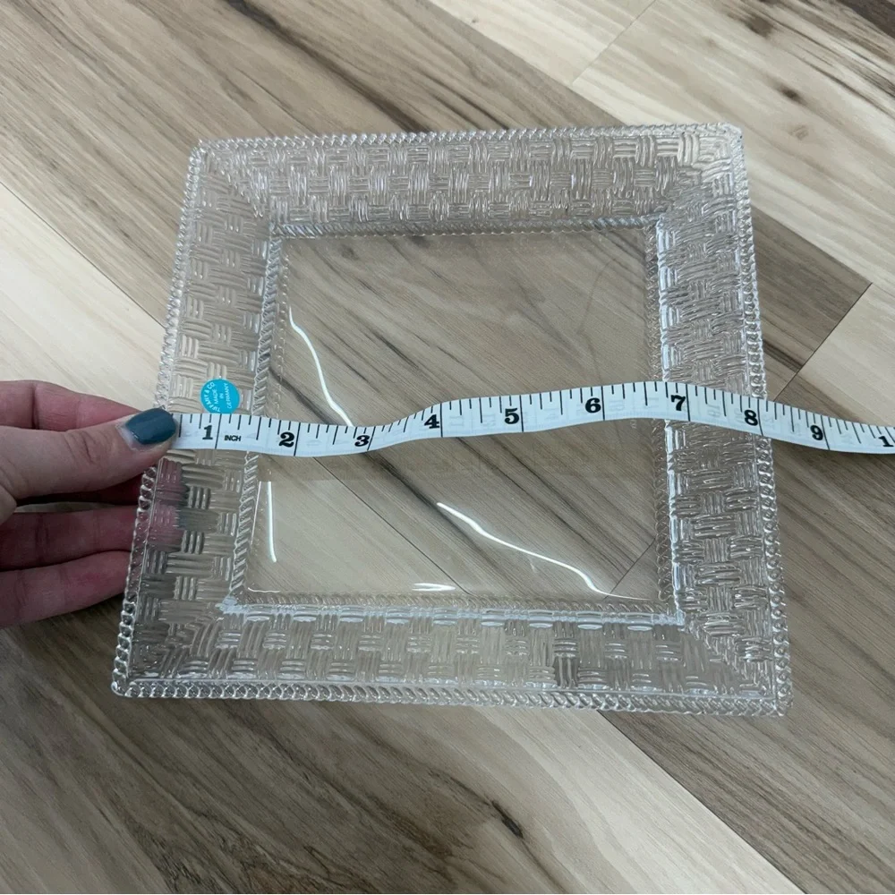 Tiffany & Co. Basket Woven Design Glass Tray - Picture 11 of 12